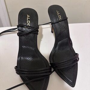 Pointed ALDO Black Women's Lace Up Heels